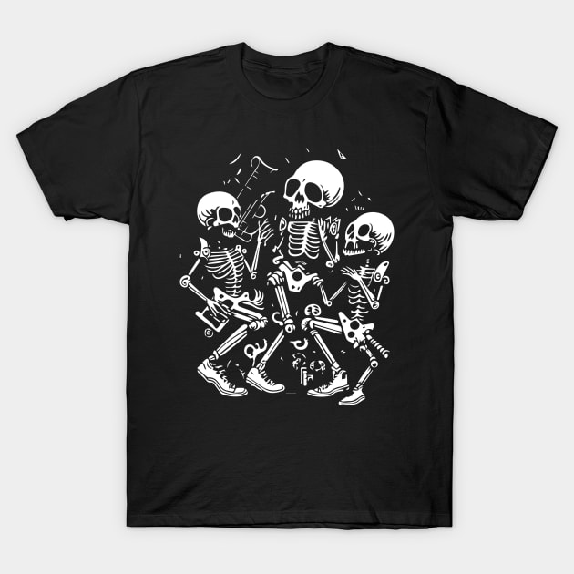 Skeletons Dancing to Jazz T-Shirt by lkn